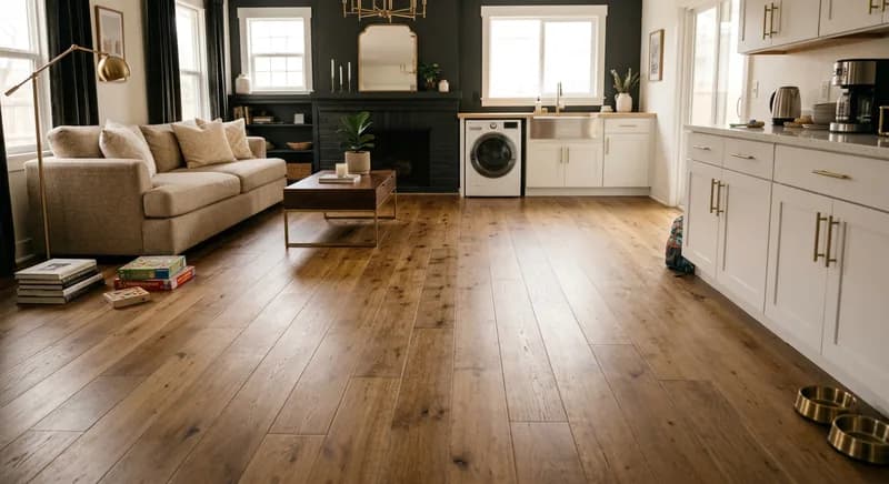 Engineered Timber flooring installed in a home interior